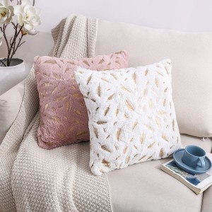 China Wholesale Satin Pillowcase Factories - Wholesale Luxury Double-sided Feather Gilding Plush Throw Pillow Case – Natural Wind