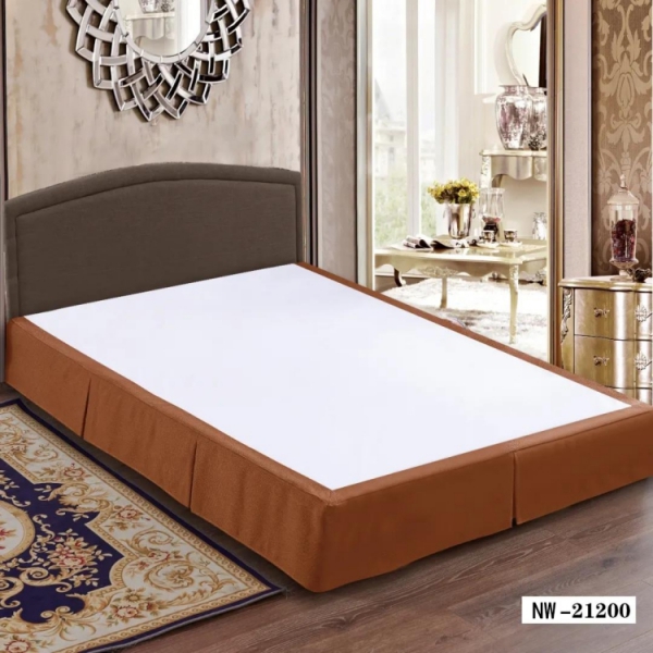 Wholesale Polyester Bed Skirt Fitted Bedding Bedspread Solid Mattress Cover Hotel Featured Image