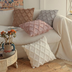 Wholesale Luxury Throw Pillow Covers Decorative Wholesale 18″x 18″ Furry Sofa Throw Pillow Case