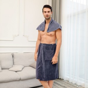 China Wholesale Single Fitted Sheet Factory - Wholesale Men Customizable Weight Body Wrap Bath Towels – Natural Wind