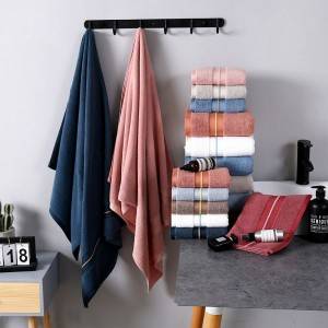 Quoted price for China Manufacturers Wholesale Good Quality Cheap Price Face Bath Towel Set