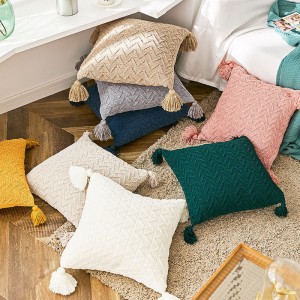 Wholesale Modern Decorative Knitted Throw Pillow Case