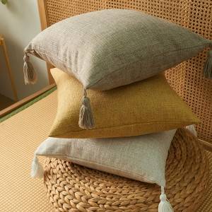 New Arrival 100%Polyester Linen Custom OEM Design Sofa Throw Decorative Pillow Case