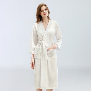Spring/Summer Season Bathrobe Waffle Couple Nightgown Bath Robe