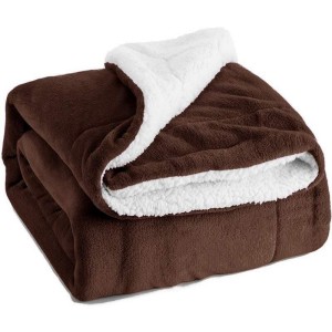 Wholesale Luxury Solid High Quality Polyester Soft Warm Cozy Sofa Bed Flannel Sherpa Throw Fleece blanket