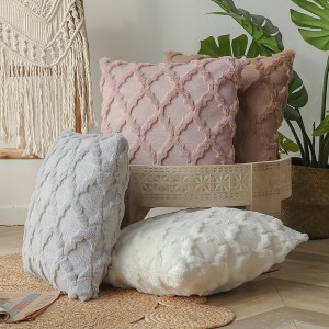 Wholesale Luxury Throw Pillow Covers Decorative Wholesale 18″x 18″ Furry Sofa Throw Pillow Case