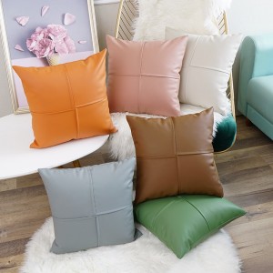 45*45 Sofa Decorative Luxury PU Leather Decorative Throw Pillow Cover Case For Home