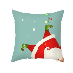 Christmas Decorations Polyester Throw Pillow Covers 18X18 inch Winter Holiday Cotton Linen Throw Christmas Pillow Case