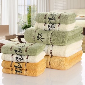 Factory Wholesale high quality bamboo bath towels set for home
