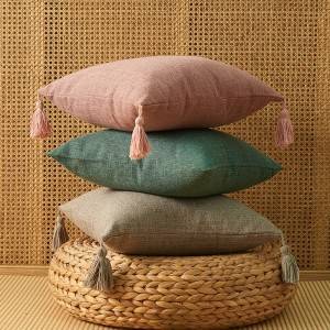 New Arrival 100%Polyester Linen Custom OEM Design Sofa Throw Decorative Pillow Case