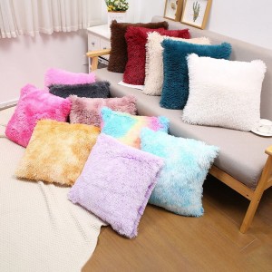 Manufacturers Wholesale Home Decor Plush Double-sided Tie-dye Cheap Throw Pillow Case Cushion Cover