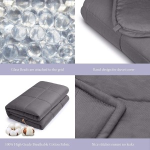 Custom Weight And Size cheap glass beads cotton weighted blanket