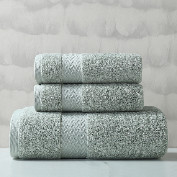 Wholesale Hotel Luxury Soft Absorbent 100% Cotton Bath Towel Set Online Featured Image
