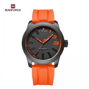 NAVIFORCE NF9202T Reloj de pulsera deportivo de cuarzo casual con correa de silicona impermeable