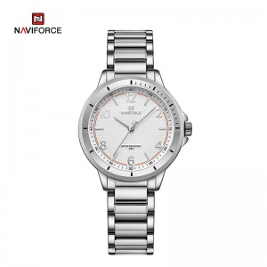 NAVIFORCE NF5021 Fashion Water Resistant Stainless Steel Lady Quartz Bracelet Distinctive Girl Gift Wrist Watch