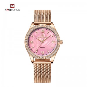 NAVIFORCE NF5028 Ladies Luxury Women Watches Elegance casual Diamond Female Quartz Wristwatches