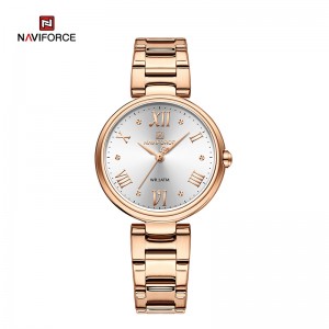 NAVIFORCE NF5030 nuovo orologio analogico al quarzo elegante da donna scintillante in acciaio inossidabile originale