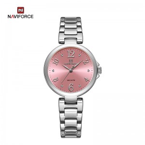 NAVIFORCE NF5031 Fashion Women Luxury Watches Stainless Steel Bracelet Waterproof Female Simple Quartz Wristwatch