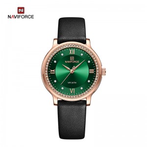 Γυναικείο δερμάτινο αδιάβροχο ρολόι NAVIFORCE NF5036 Luxury Fashion Casual Quartz