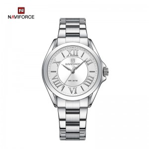 NAVIFORCE NF5037 Modern Design Quartz Preprosta modna nepremočljiva ročna ura iz nerjavečega jekla, dekliška ura