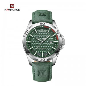 NAVIFORCE NF8023 Най-добра марка луксозни военни кожени ежедневни спортни кварцови часовници за мъже