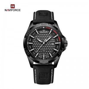 NAVIFORCE NF8023 Top značky luxusné vojenské kožené ležérne športové Quartz hodinky pre mužov