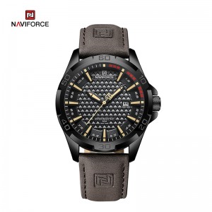 NAVIFORCE NF8023 montres à Quartz de Sport décontractées en cuir militaire de luxe de marque supérieure pour hommes