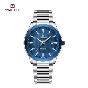 NAVIFORCE NF8029 Nous rellotges de luxe per a homes Rellotge de data lluminós per a negocis Rellotges de polsera de quars masculins impermeables d'acer inoxidable