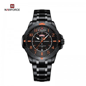NAVIFORCE NF9204S Brand New Fashion Stainless Steel Strap Waterproof Quartz Sport Imayang'ana Wristwatch Ya Amuna 2023