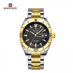 NAVIFORCE NF9210 トップブランドの高級スポーツミリタリークォーツ時計防水スチールストラップウォーターメンズ腕時計