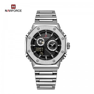 NAVIFORCE NF9216S New Fashionable Style Dual Time Display LCD Digital Analog Vicus Luminous Aquae Resistant Man Wristwatch