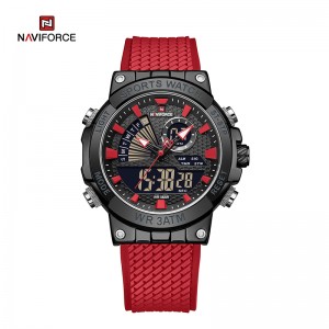 I-NAVIFORCE NF9219 Men's Luxury Fashion Quartz Watches I-LCD Display Analog Digital 3ATM Waterproof Sport Chronograph price watch