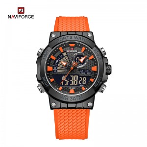 NAVIFORCE NF9219 Мъжки луксозни модни кварцови часовници LCD дисплей Аналогов цифров 3ATM Водоустойчив спортен хронограф часовник с фабрична цена