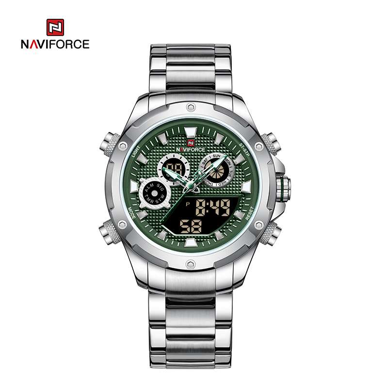 NAVIFORCE NF9217 Top marque de luxe sport militaire Quartz montre-bracelet en acier inoxydable horloge mâle