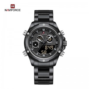 NAVIFORCE NF9217 Top Igbadun Brand Sports Military Quartz Alagbara Irin Wristwatch akọ aago