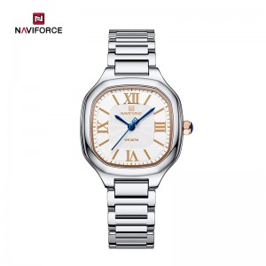 NAVIFORCE NF5042 Elegant Commuter Ladies' Waterproof Stainless Steel Watch na onyinye maka ụmụ agbọghọ Quartz Wristwatch.