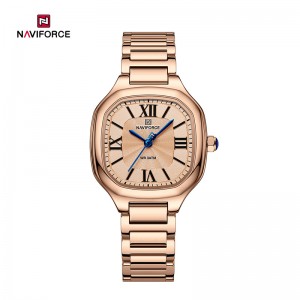NAVIFORCE NF5042 Elegant Commuter Ladies' Waterproof Stainless Steel Watch ine Chipo cheVasikana Quartz Wristwatch