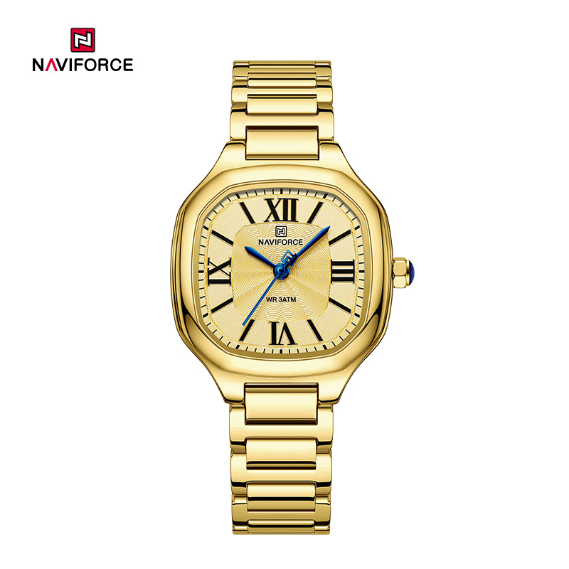 NAVIFORCE NF5042 Elegant commuter dames waterdicht roestvrijstalen horloge met cadeau voor meisjes quartz polshorloge