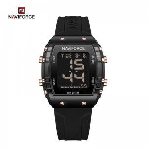 NAVIFORCE 7102 Sports Trasparenti tat-Tfal Waterproof LCD Digital Data Ċinga tas-silikonju Elettroniku Watch
