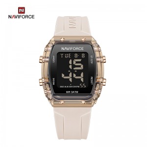NAVIFORCE 7102 Transparent Children's Sports Sports Waterproof LCD Digital Date Silicone Strap Electronic Watch