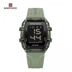 NAVIFORCE 7102 Transparent Pambata Sports Waterproof LCD Digital Date Silicone Strap Electronic Watch