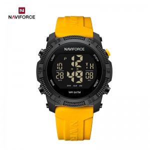 NAVIFORCE NF7104 Electronic Multi-function Trendy Waterproof Luminous Silicone Strap Birthday Gift Watch for Students