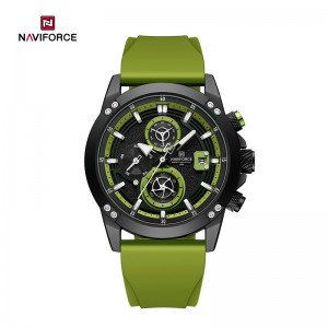 NAVIFORCE NF8033 Men’s Watch Youth Student Sports Trend Night Light Waterproof Silicone Strap Quartz Watch