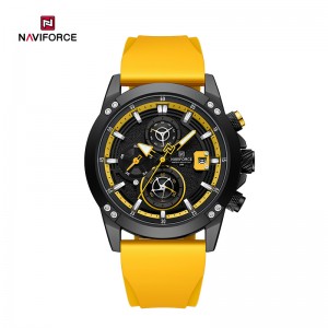 NAVIFORCE NF8033 Men’s Watch Youth Student Sports Trend Night Light Waterproof Silicone Strap Quartz Watch