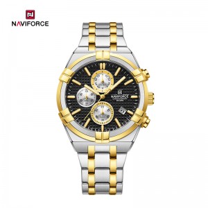 NAVIFORCE NF8042 Multi-fonksyon Chronograph Watch Fashion Waterproof Luxury Gift Lumineux Montre Gason an