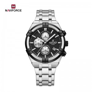 NAVIFORCE NF8042 daudzfunkcionāls hronogrāfa pulkstenis, moderns ūdensizturīgs luksusa dāvanu vīriešu pulkstenis