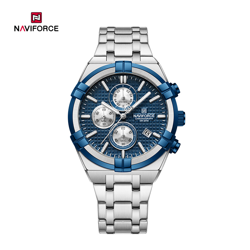 Rellotge cronògraf multifunció NAVIFORCE NF8042 Rellotge lluminós per a home de regal de luxe impermeable a la moda