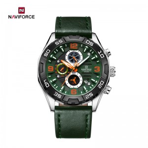 Naviforce Original NF8043 Elegance Hieno monitoiminen ruostumattomasta teräksestä valmistettu miesten kello