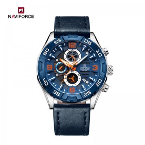 Вишуканий багатофункціональний чоловічий годинник Naviforce NF8043 Elegance з нержавіючої сталі