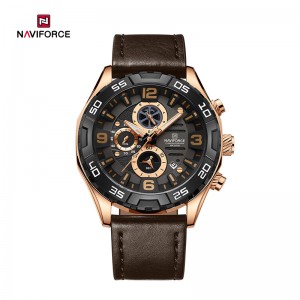 Naviforce Orjînal NF8043 Elegance Exquisite Multifunctional Stainless Steel Watch Men